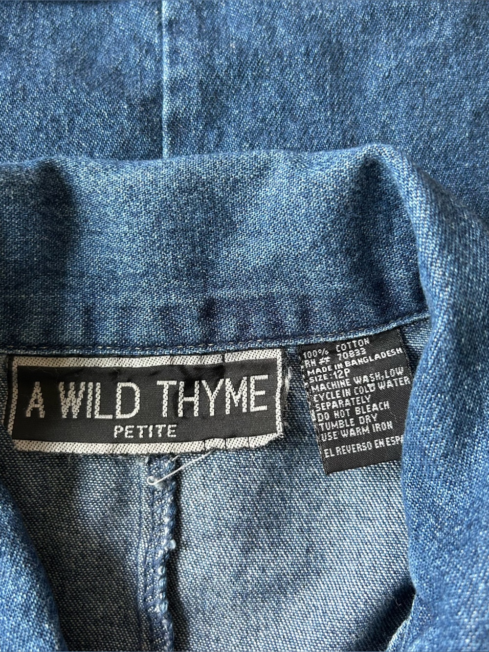 A Wild Thyme Women's Blue Denim Zip-Front Jacket - Picture 7 of 8